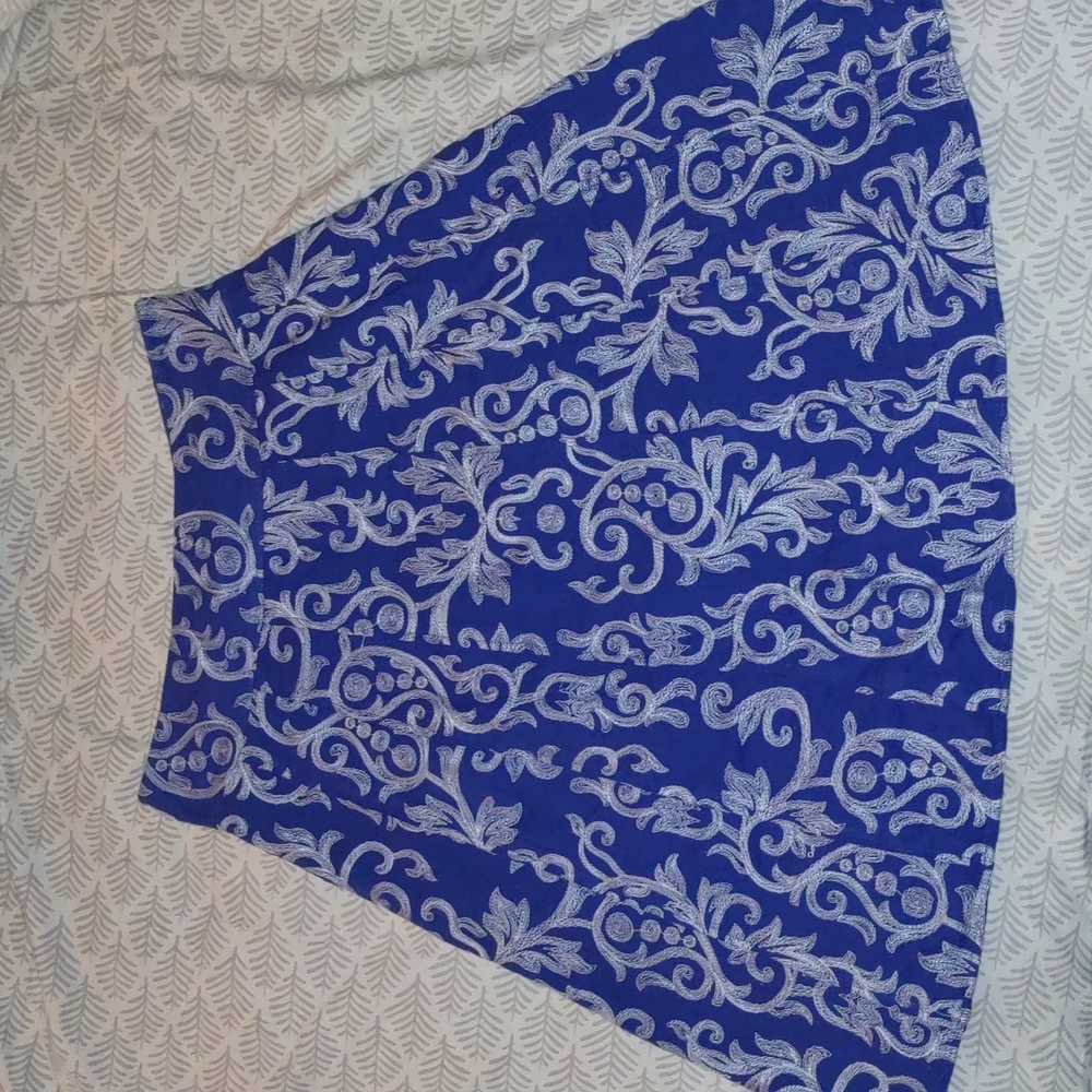 Blue Embroidered Early 2000's Harold's Skirt